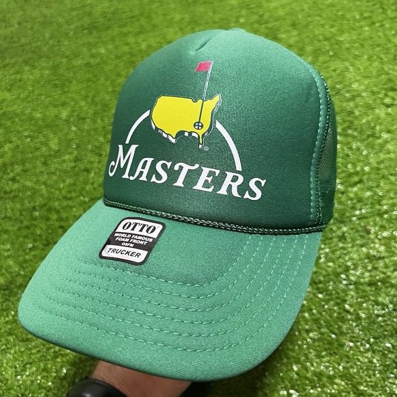 Retro Masters Trucker Hat Green Golf hat Snapback Augusta National Cap NWT - Picture 1 of 7